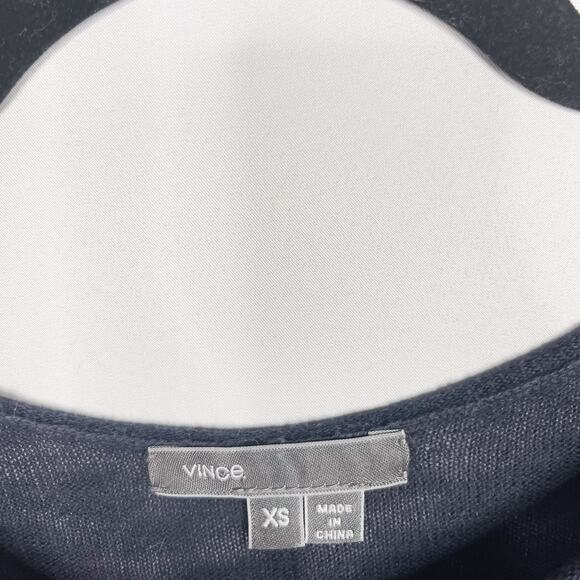 Vince Womens XSmall XS Navy Blue Lightweight Sweater Round Neck Cotton Blend - Picture 6 of 6